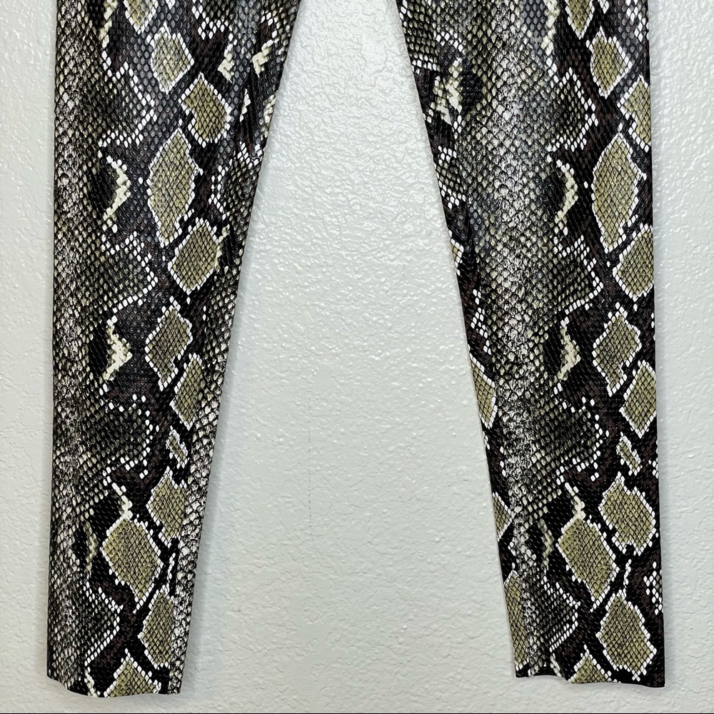 Commando NWT Faux Leather Leggings Olive Snake 12”Rise Sz.Sm - Picture 5 of 14